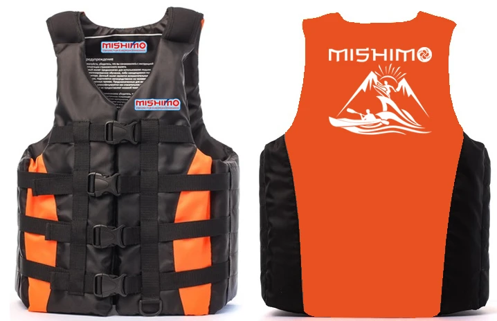 Жилет спасательный MISHIMO PRO Премиум качества  Черно-оранжевый  р.S
