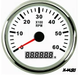 Тахометр с датчиком моточасов с установкой