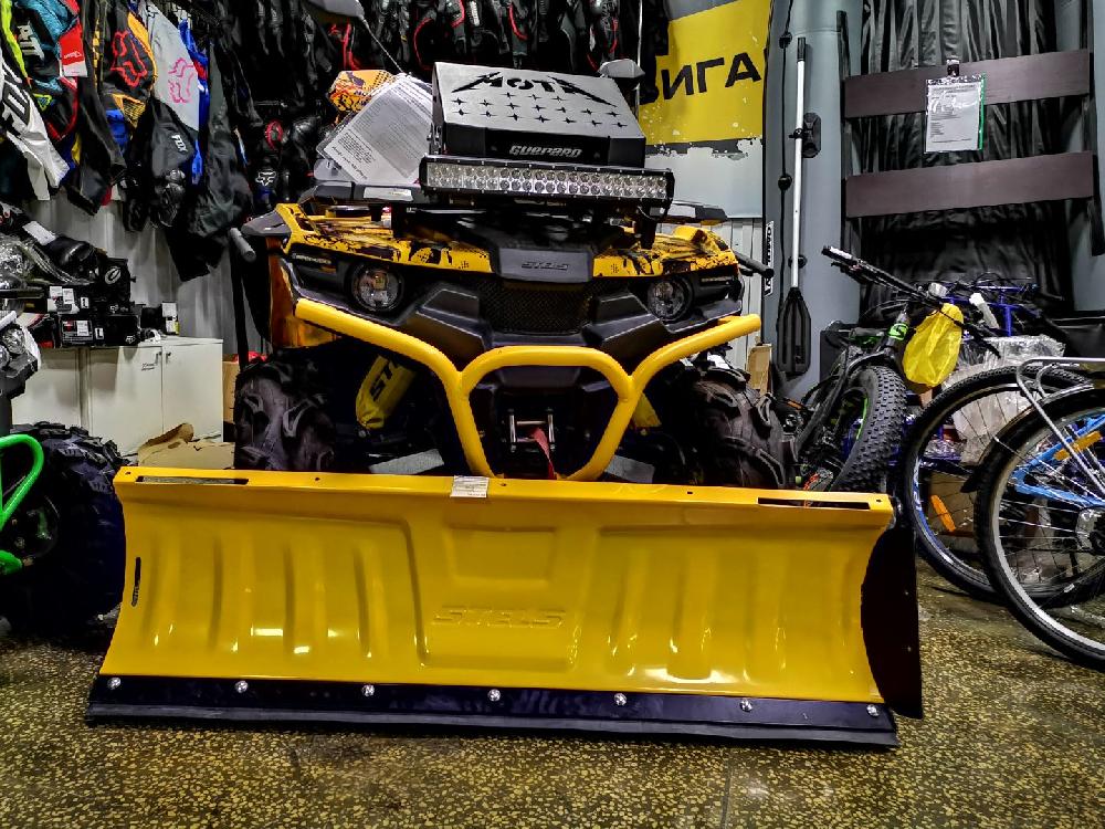 Отвал снегоуборочный STELS (1500мм) с универсальным креплением, желтый