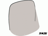 Стекло ветровое для снегохода Буран (высота 57см, толщина 3мм, МПК)