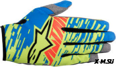 Перчатки YOUTH RACER BRAAP GL BLUE RED LIME