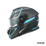 Шлем модуляр HETOSHI FF935 Shogun цв.Черно-сине-белый  р.XXL