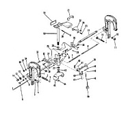 Зажим и поворотный кронштейн в сборе 2-х тактного ПЛМ MERCURY 40 M Серийный номер от 9251456 и выше