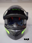 Шлем интеграл HETOSHI XD1-225 цв. Черно-зеленый  р. L