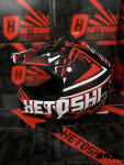 Шлем кроссовый детский HETOSHI Cross-Kids KY-B12 цв.Красно-черно-белый Матовый р.Y-M