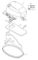 Верх капота 4-Х ТАКТНОГО ПЛМ MERCURY 40 Серийный номер от 0P153500 до 0P400999